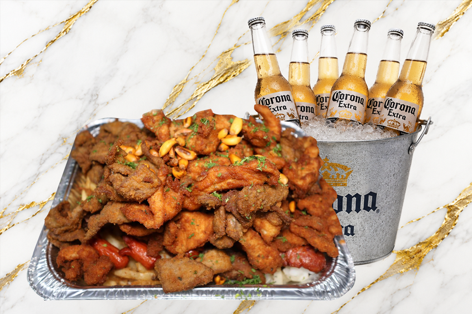 Picada Azogueñita grande con cubetazo de Corona